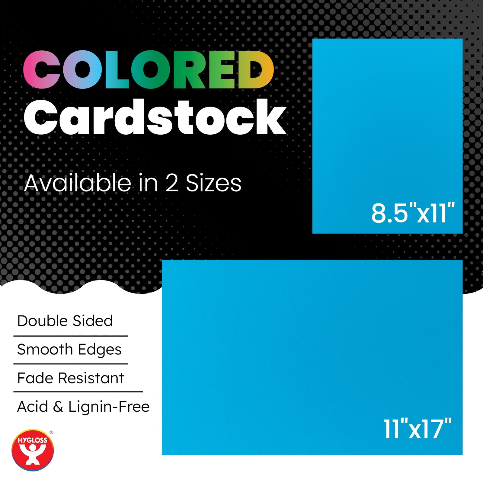 Hygloss bright colored cardstock – 8.5 x 11 Inch, 12 Assorted Colors