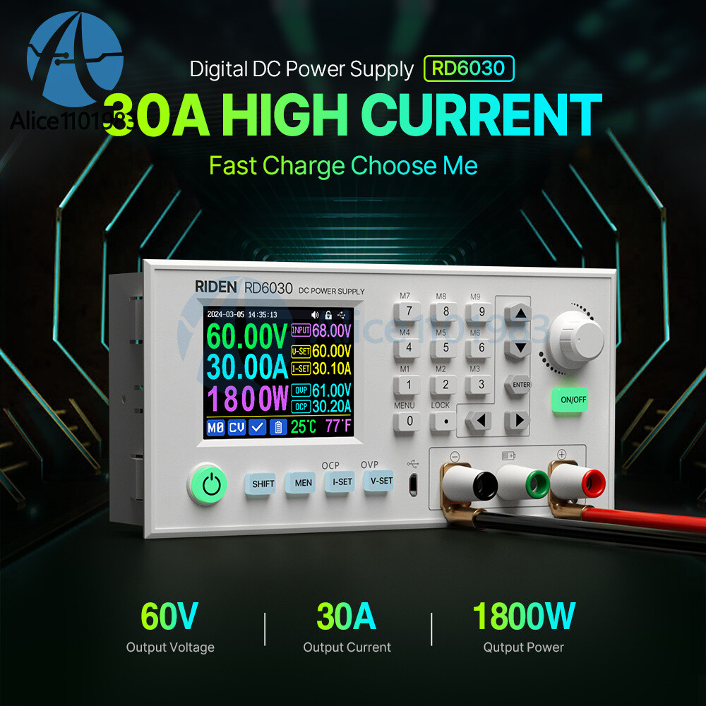 RD6030 RD6030W 60V 30A Digital Display Adjustable DC Regulated Power Supply