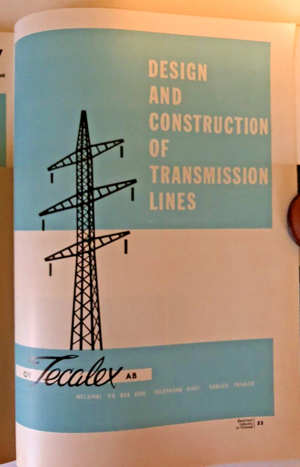 ELECTRICAL INDUSTRY IN FINLAND 1961 EXPORTS Radios Television Sets Telephones ++