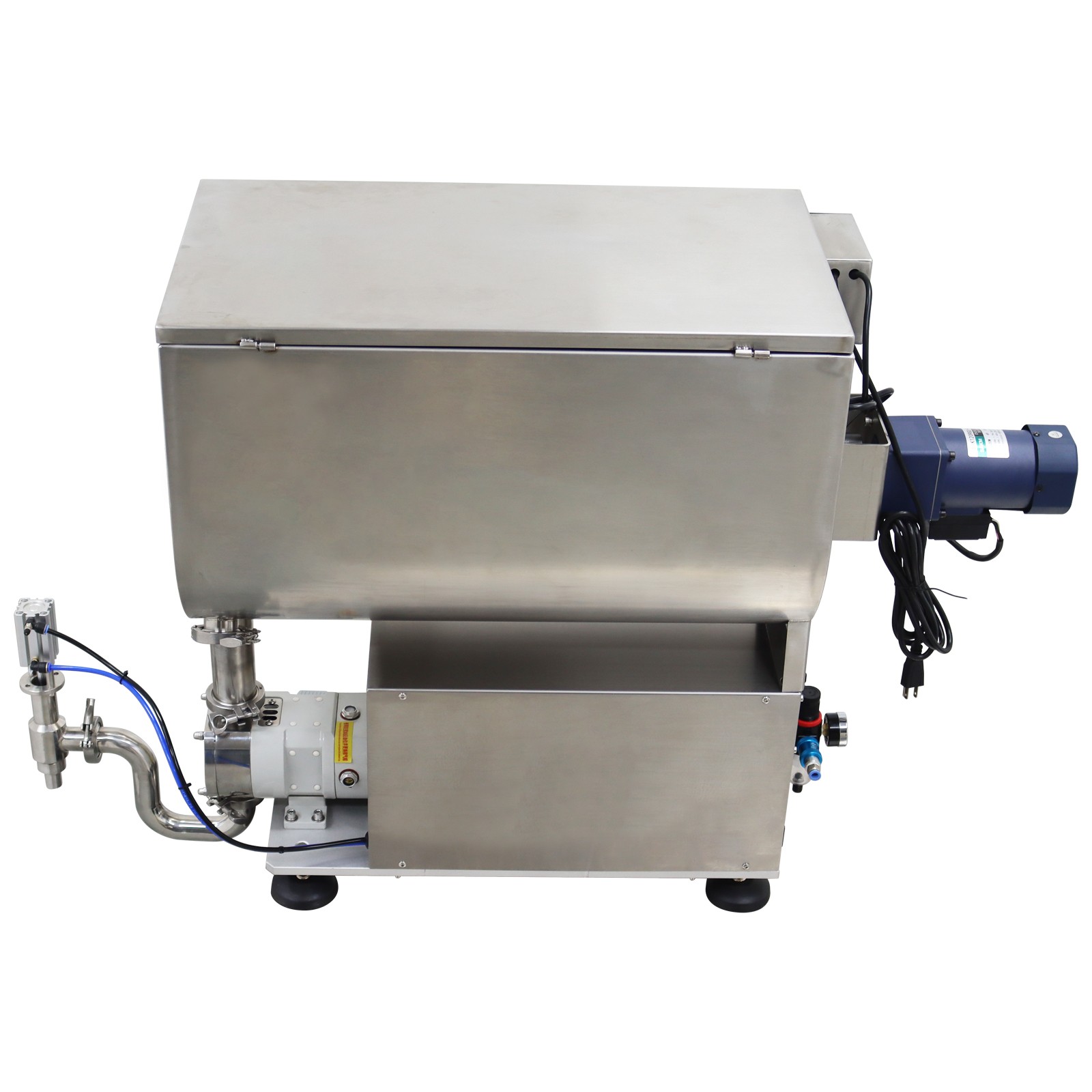 10-50000ml Rotary Pump Filling Machine Liquid Paste Filler 80L Mixing Hopper110V