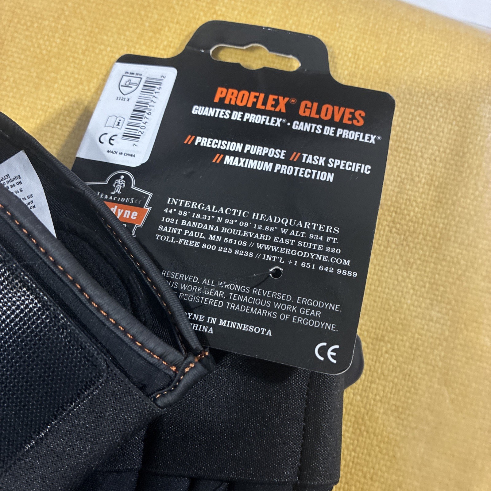 Proflex 910 Large Half-Finger Impact and Wrist Support Work Gloves