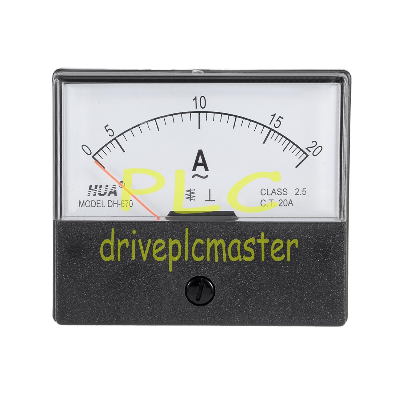AC 0-20A Analog Panel Ammeter Gauge Ampere Current Meter DH-670 NEW