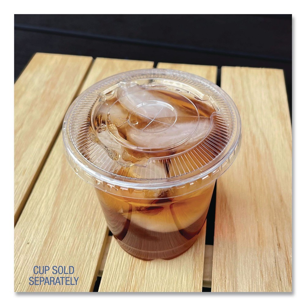 Boardwalk PET912STRAPK 9 oz. to 12 oz. Cold Cup Straw-Slot Lid – CL (100/PK) New
