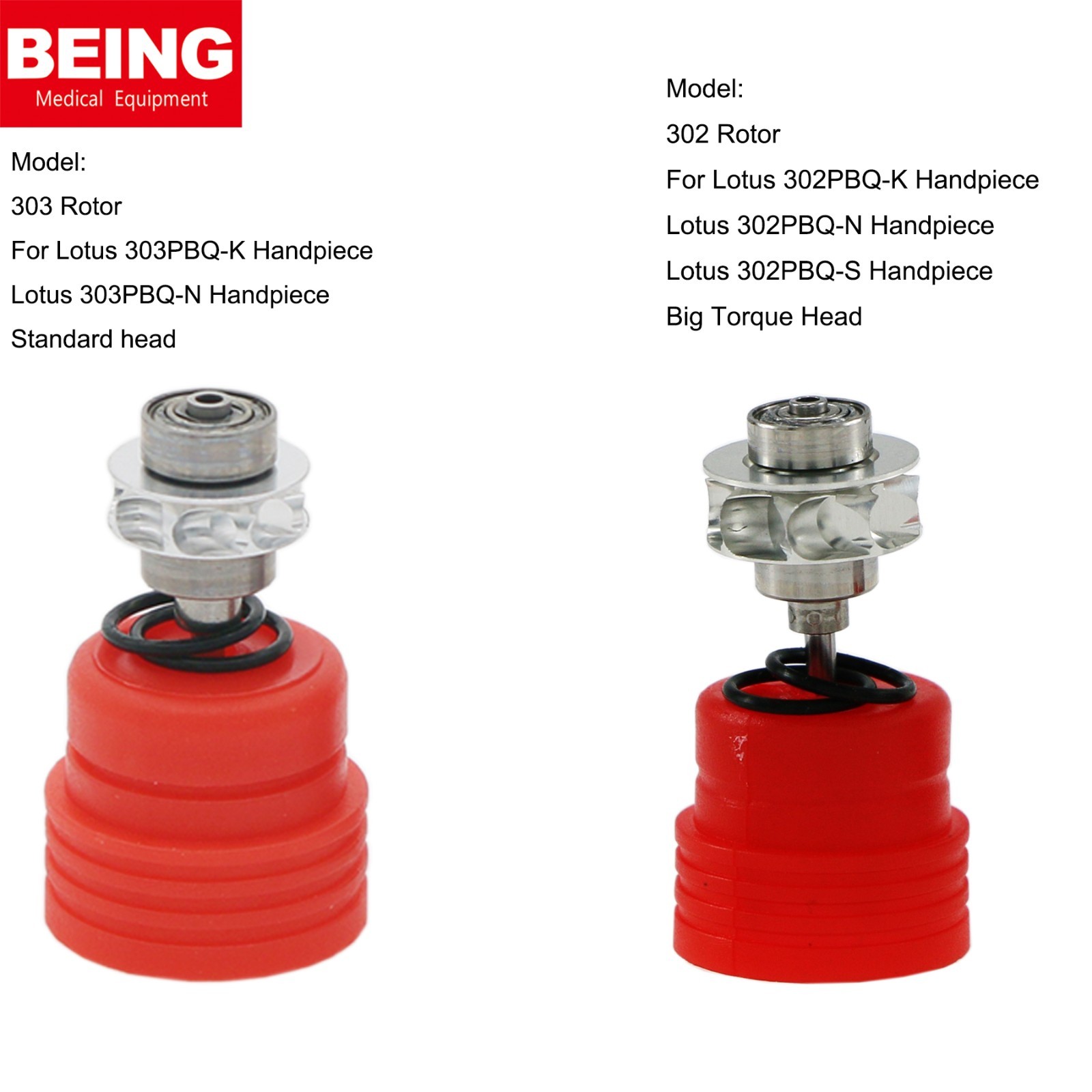 US BEING Dental High Speed Air turbine Handpiece 4 Holes Kavo Coupler Connection