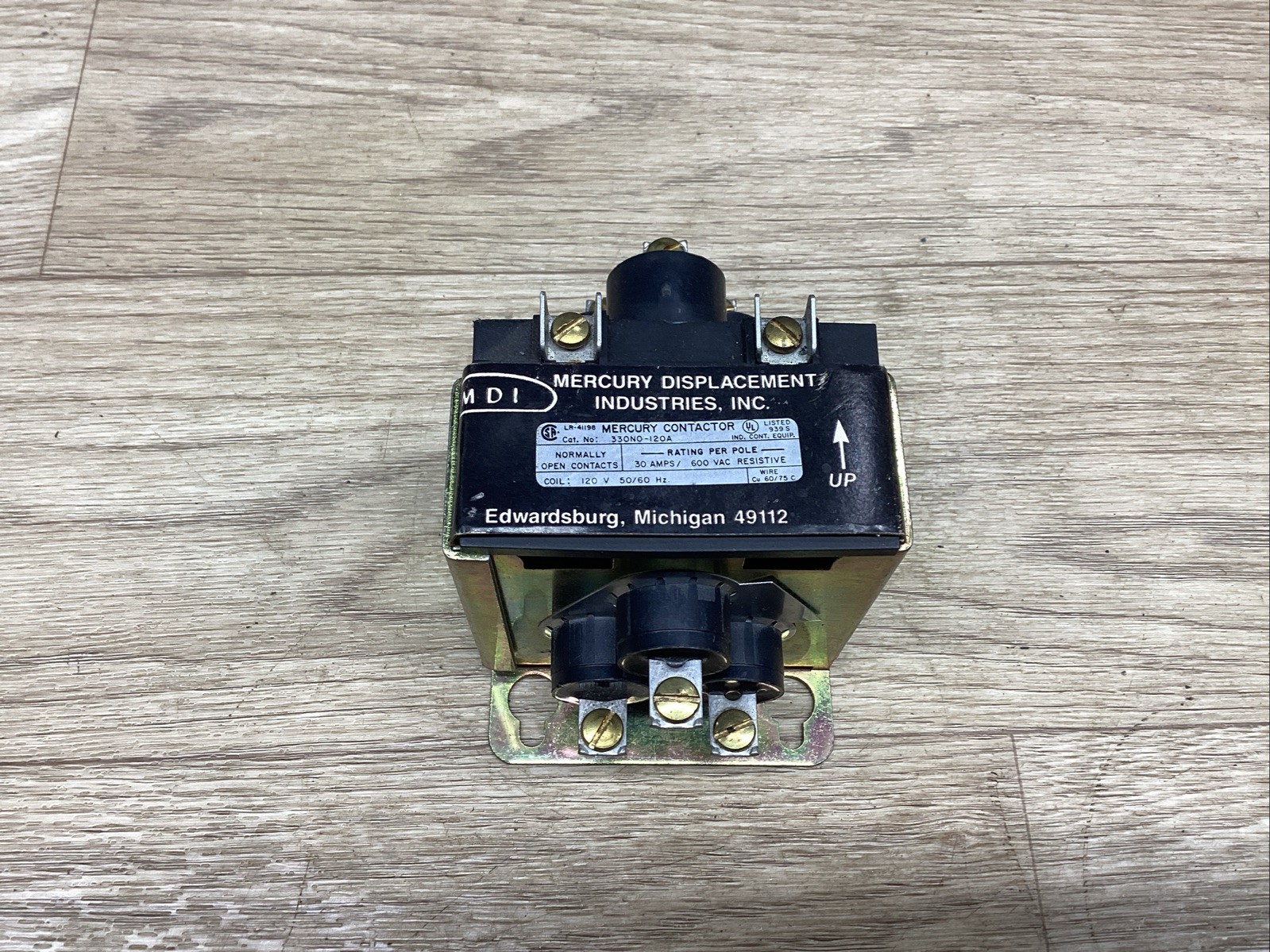 MDI CONTACTOR 33ONO-120A 120V 50/60 HZ 30A 600VAC #813C112PR4