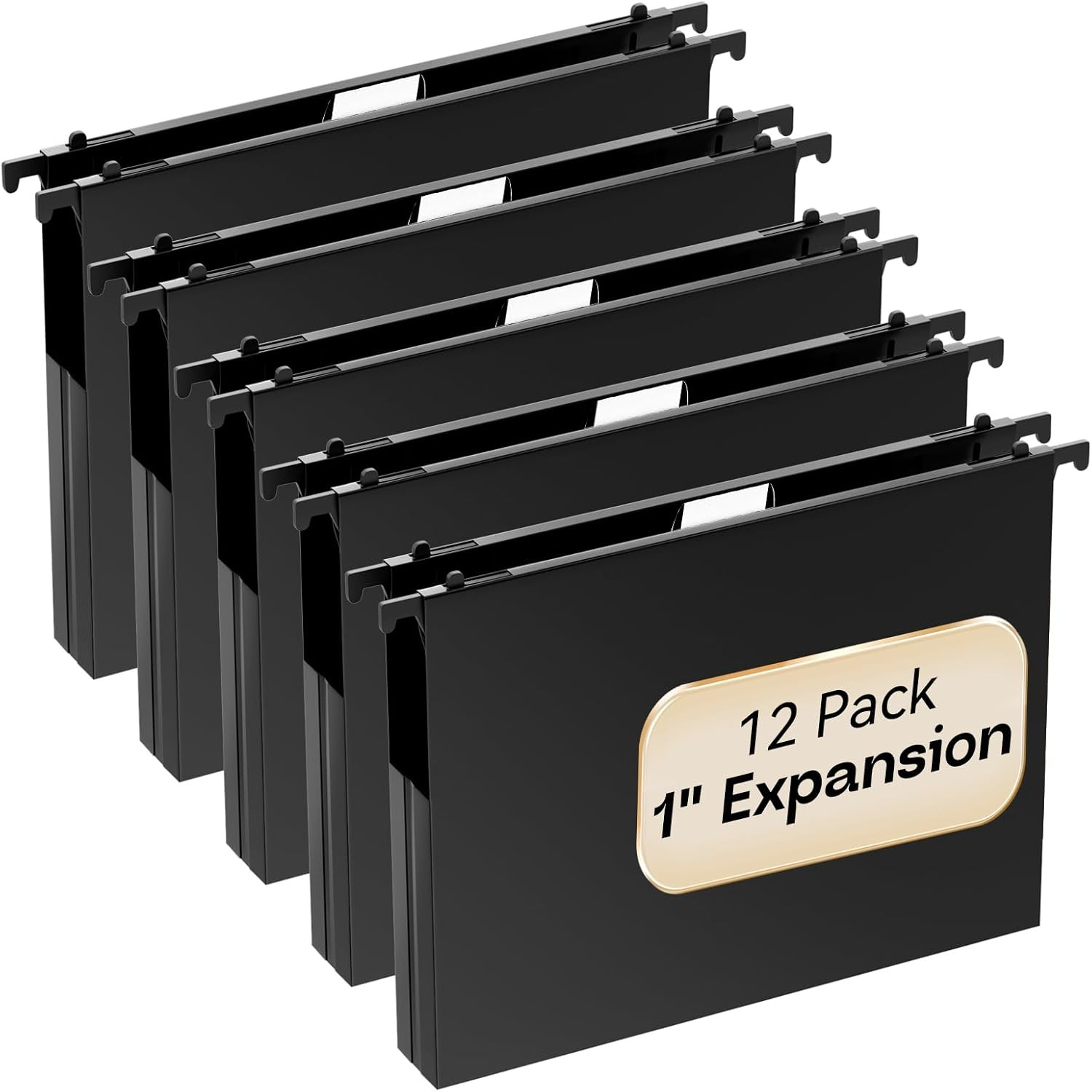 Plastic Extra Capacity Hanging File Folders Letter Size,Heavy Duty 1″ Expansion