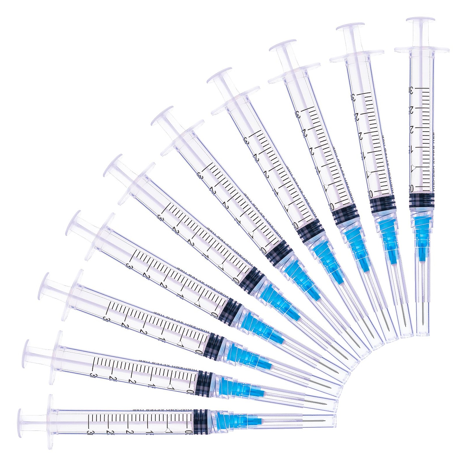 3ml Syringe with 23 Gauge 1 Inch Lab Disposable Luer Lock 3ML 23GA 1IN
