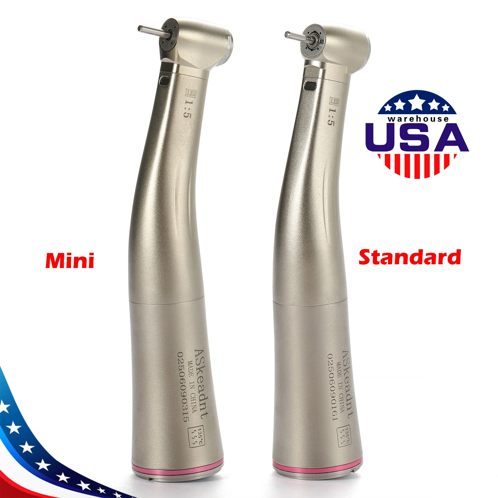 Electric 1:5 LED Contra Angle/ High Speed Handpiece Push Button 2/4H YBB Dental