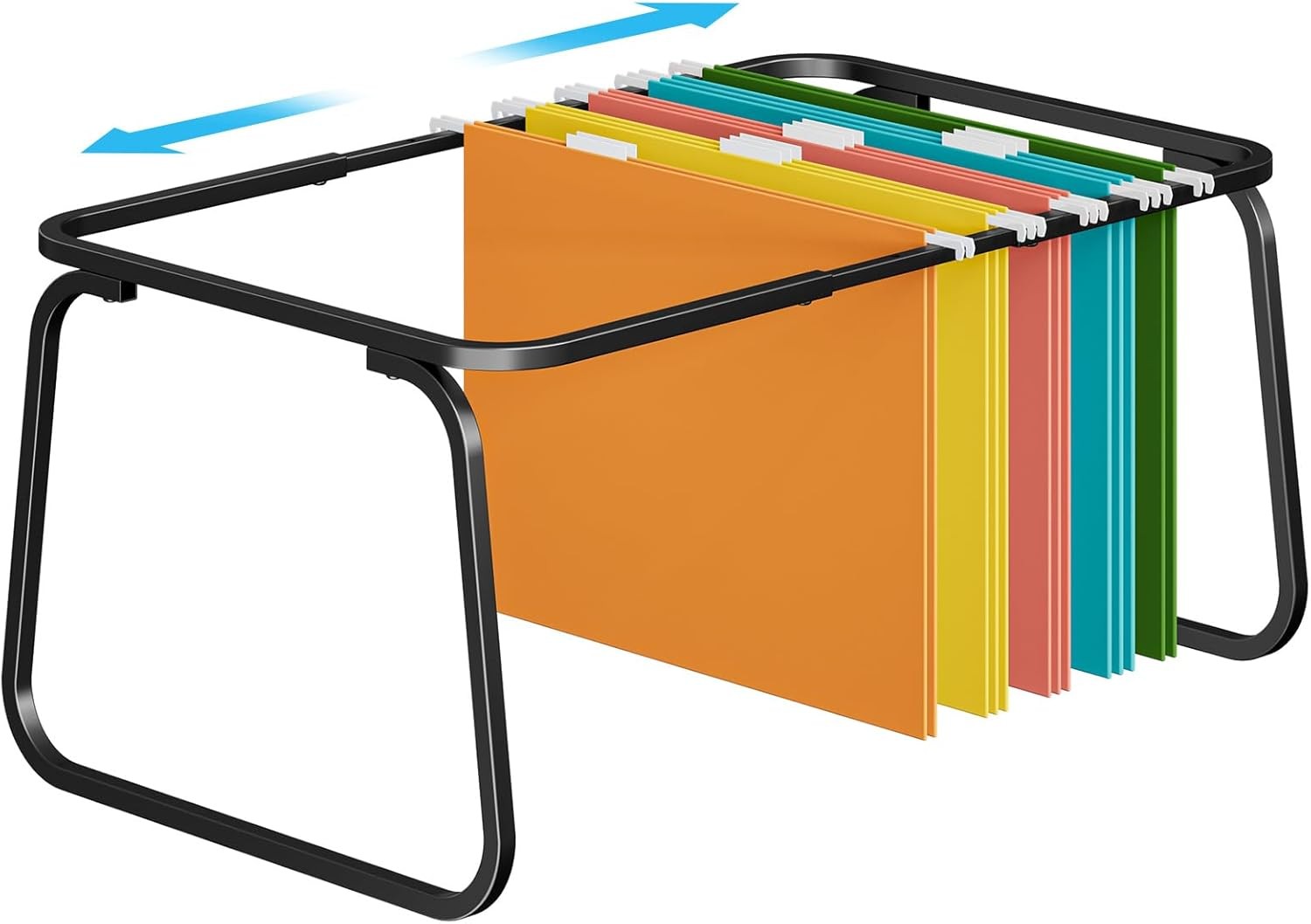 Hanging File Folder Frame, Adjustable Letter Size File Holder 16-25 Inches,