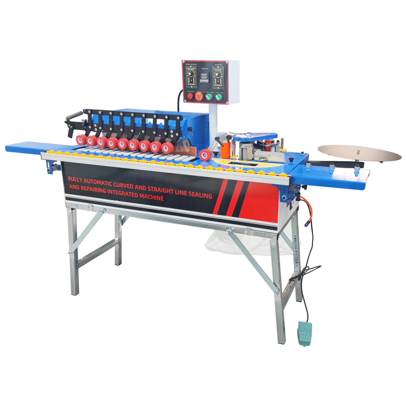 110V Automatic Straight Curved Line Edge Banding Machine 0-19.7ft/min Edge speed