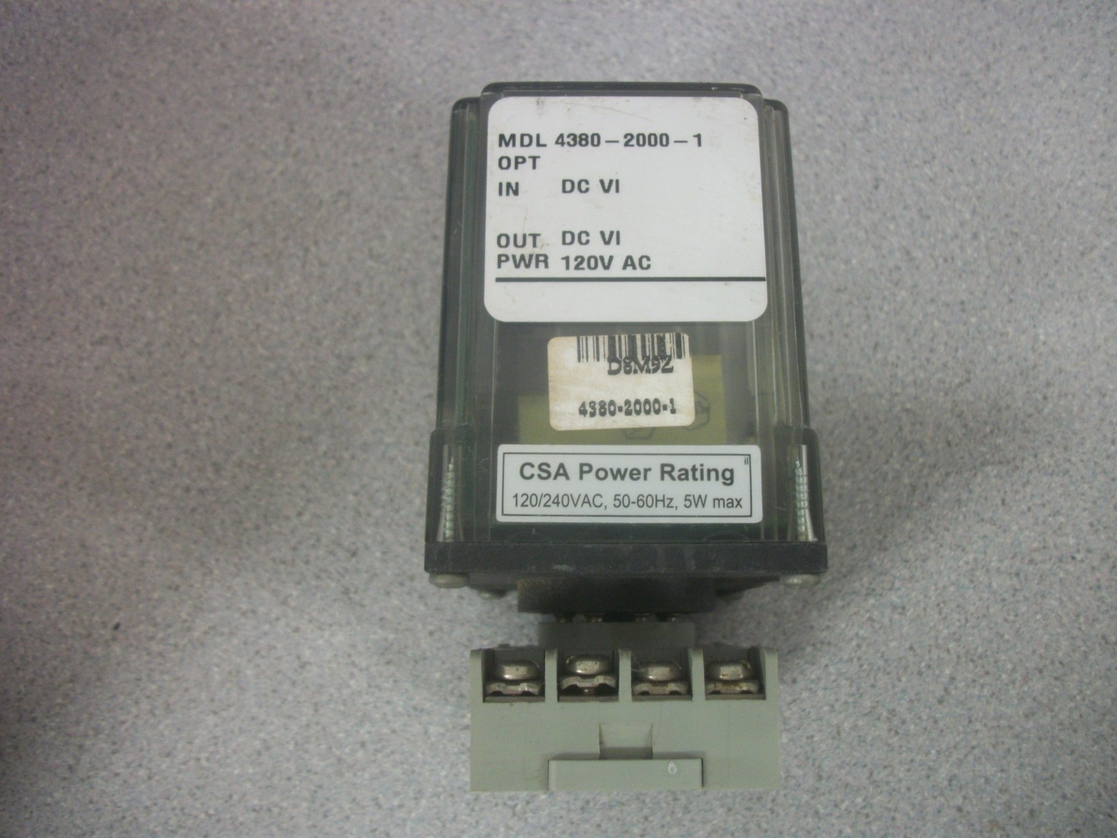 ACTION PAK SIGNAL CONDITIONER & INDUSTRIAL ISOLATOR MDL4380-2000-1 120/240V 5W