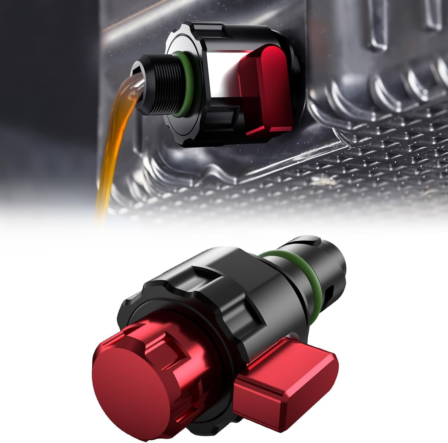 Oil Drain Plug Compatible with 2015-2024 F150 2.7L 5.0L Raptor Mustang, 2021-202