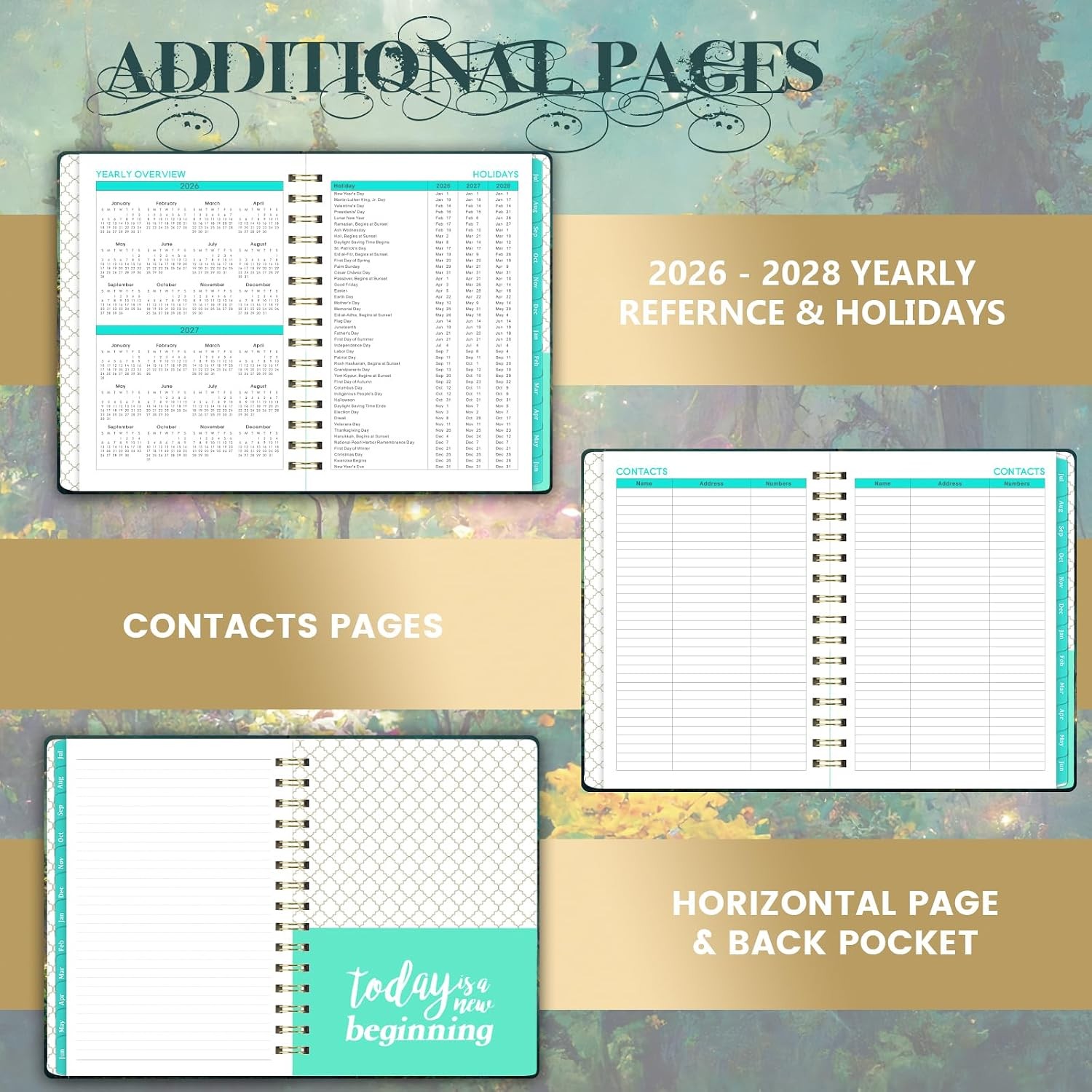 2027 Academic Planner 6×8 2026-2027 Daily Weekly Planner July to June Large Size
