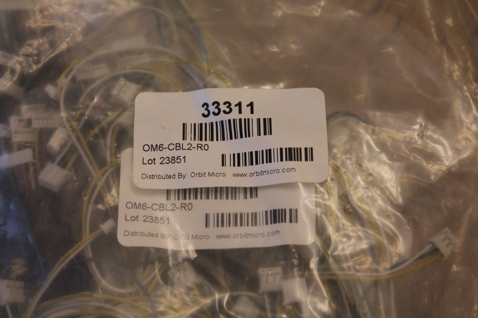 OM6-CBL2-R0 cable PHR-3P 51021-0200, 51021-0800, PHR-8p, l=250mm 150mm UL 1061+