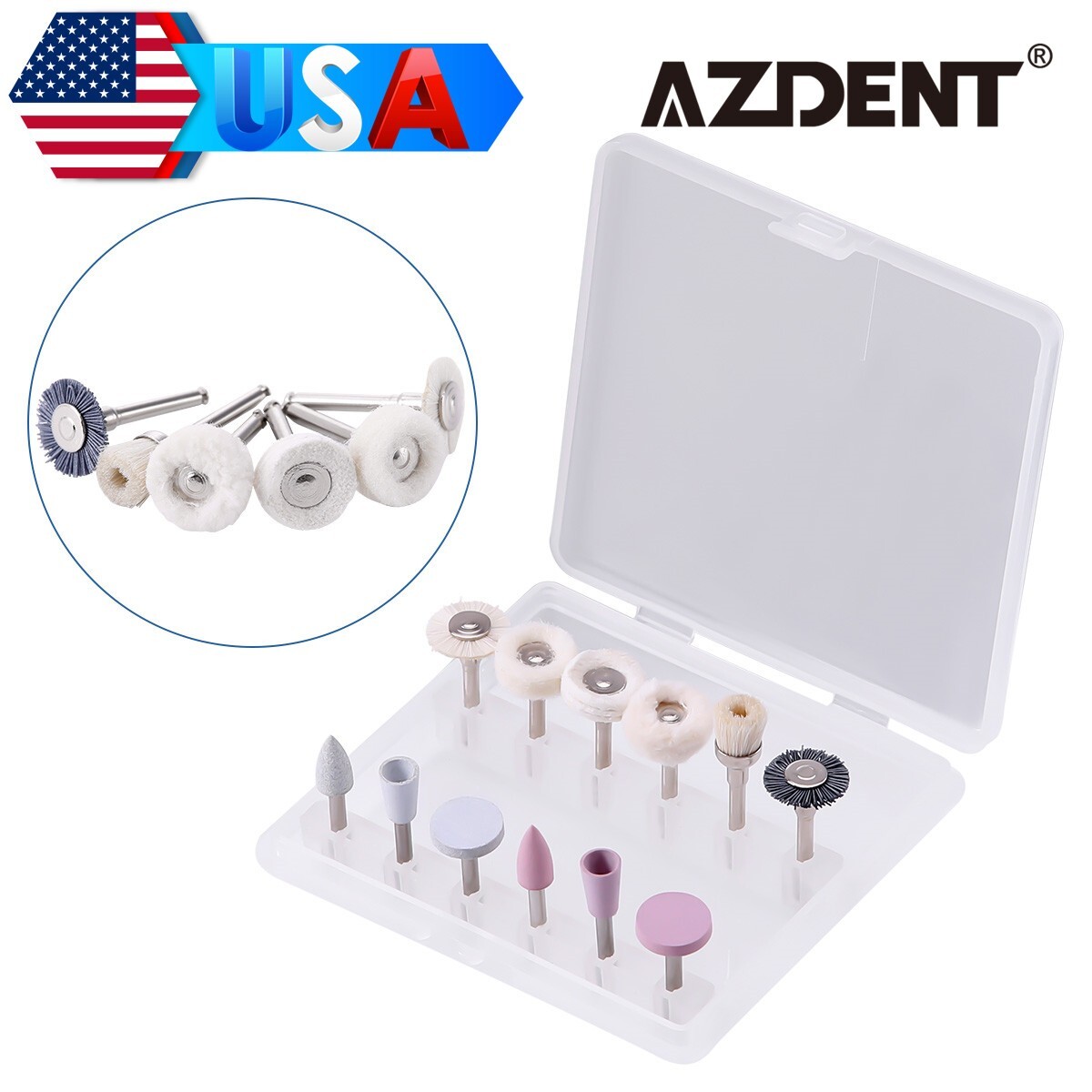 Dental Composite Polishing RA Kit Finishing & Polishing For Low Speed Handpiece