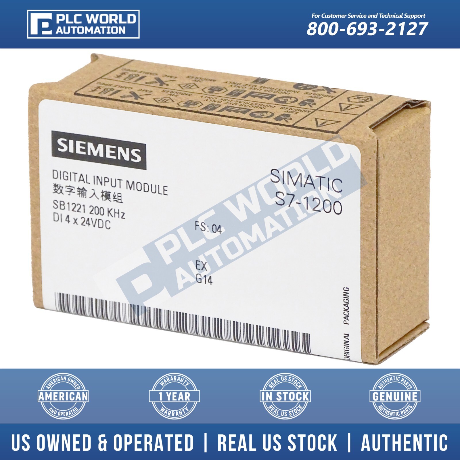 Siemens 6ES7221-3BD30-0XB0 | 6ES7 221-3BD30-0XB0 SB1221, New Sealed, 2 Year Wty