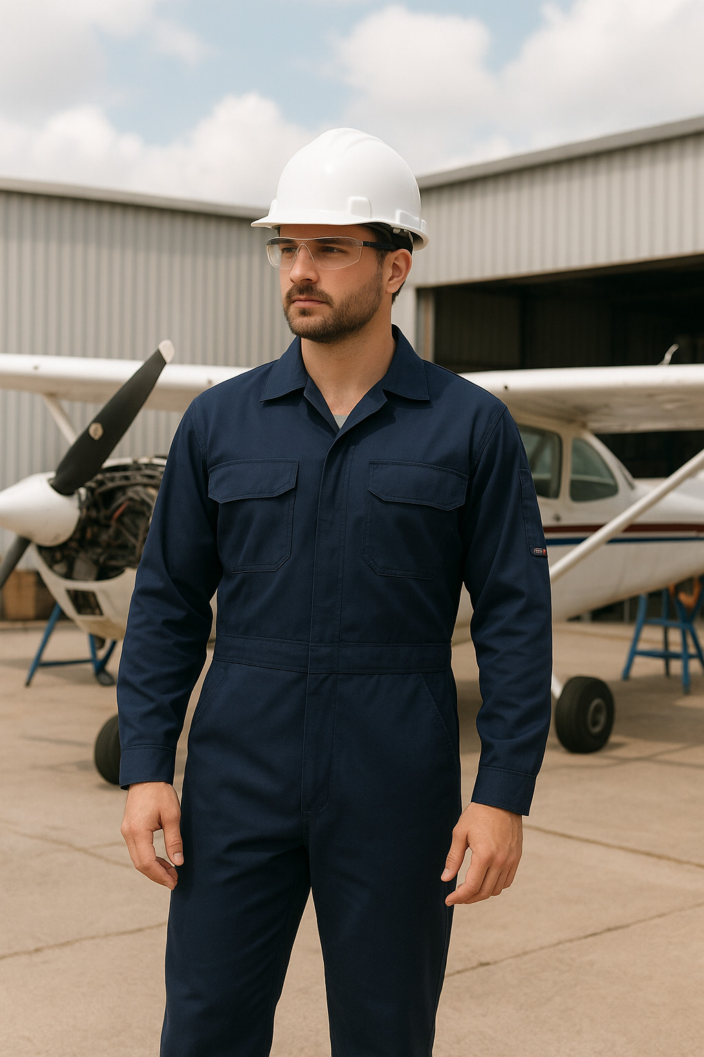 Classic Safety Work Coverall – Long Sleeve – 100% C – 7 oz
