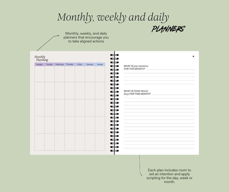 Miracle Stories Manifestation Planner