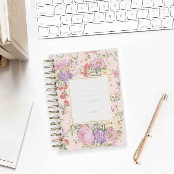5"x8" 2026-2027 Planner Fiona Rose Blush Frosted Daily/Monthly