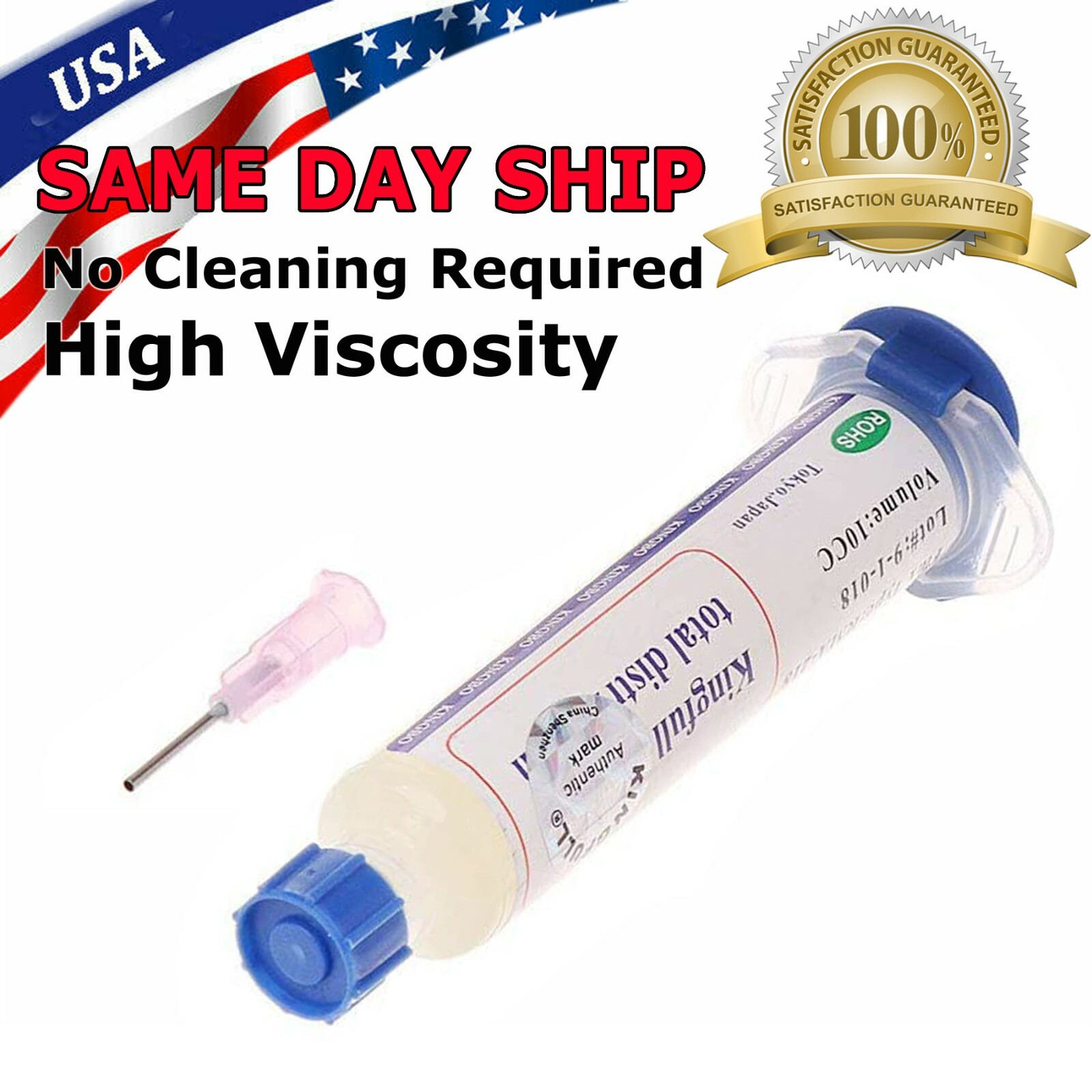 KINGBO RMA-218 Solder Flux Paste 10cc Syringe Tube Rework BGA Reball SMT SMD PCB