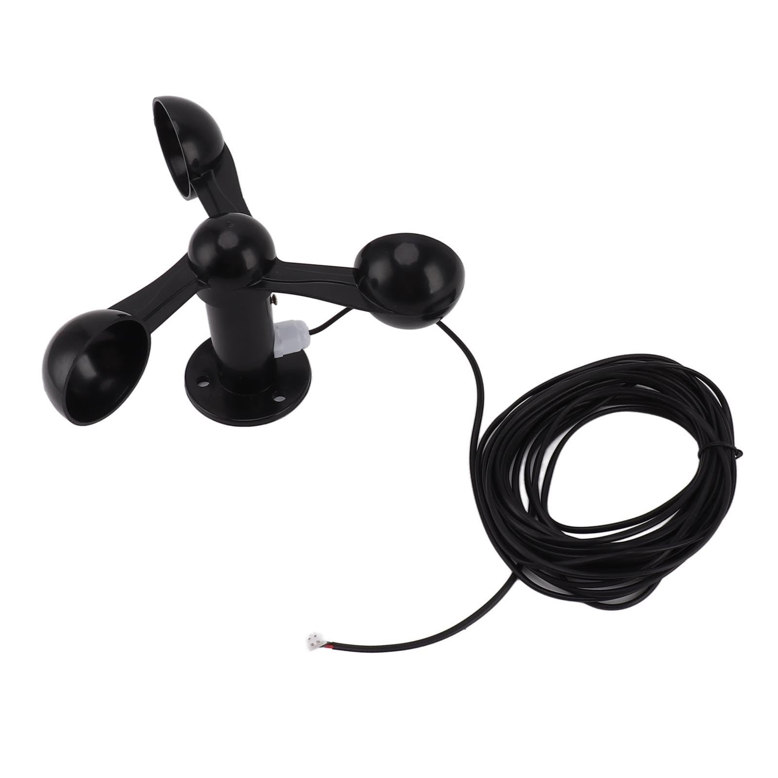 Anemometer 8M Cable 4cm Mounting Hole – 3-Cup Wind Speed Detector for Outdoor…