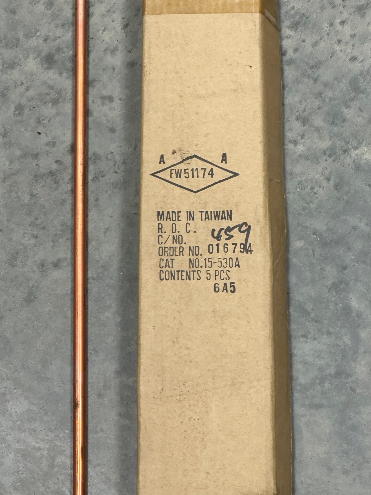 5 NEW Pointed End Ground Rod: 5/8 In Dia, x 4 Ft Copper Bonded Radio shack