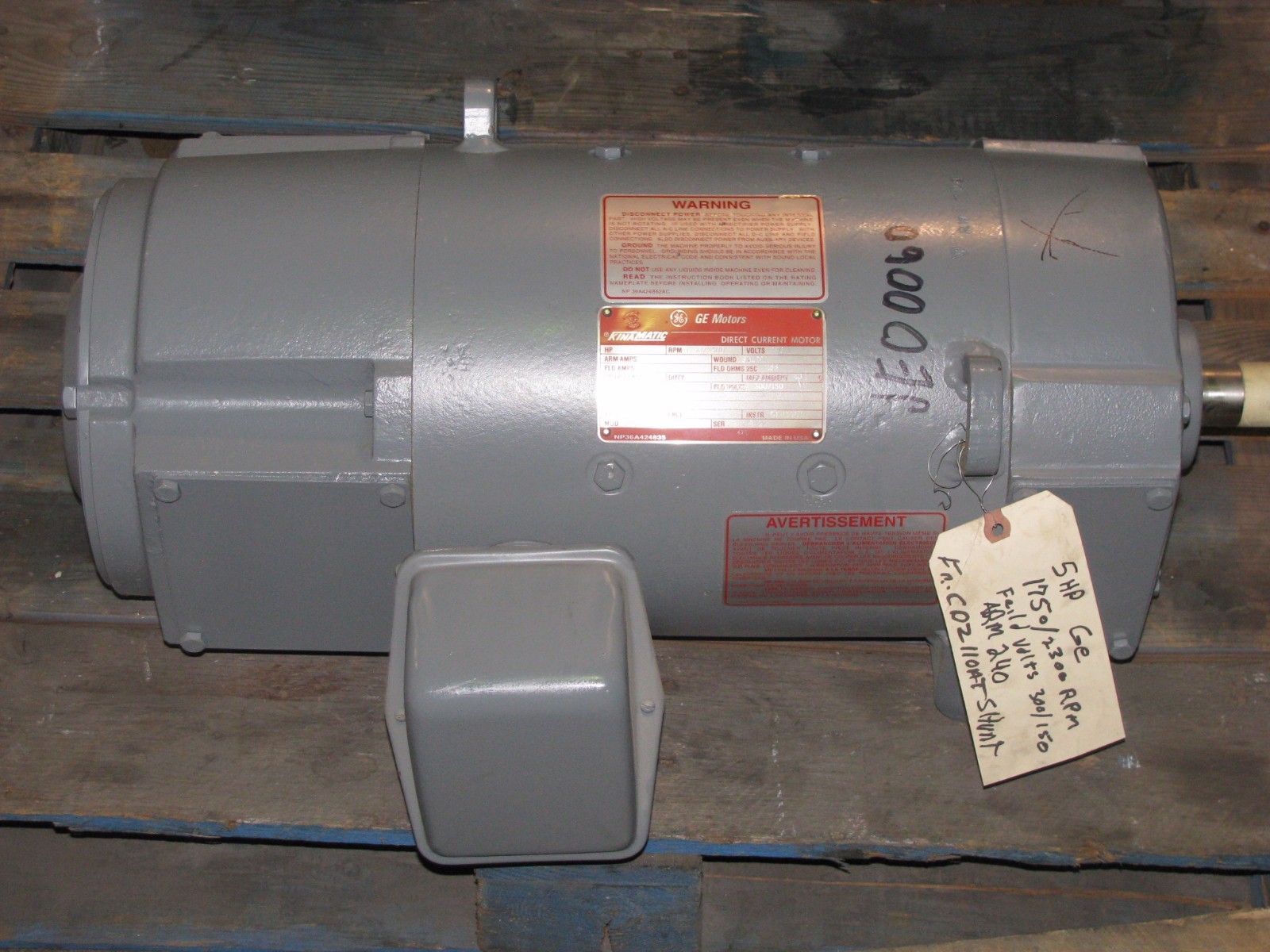 Refurbished GE Motors Kinamatic 5 HP DC Motor – Model # 5CD154SA016B023