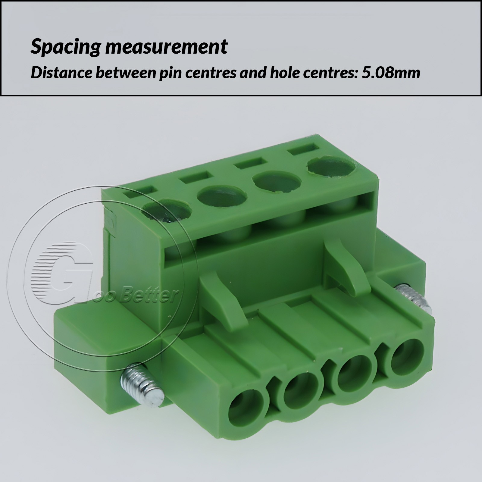 5.08mm Pitch PCB Terminal Block with Flange Screw Terminal Plugs 2-Pin to 24-Pin