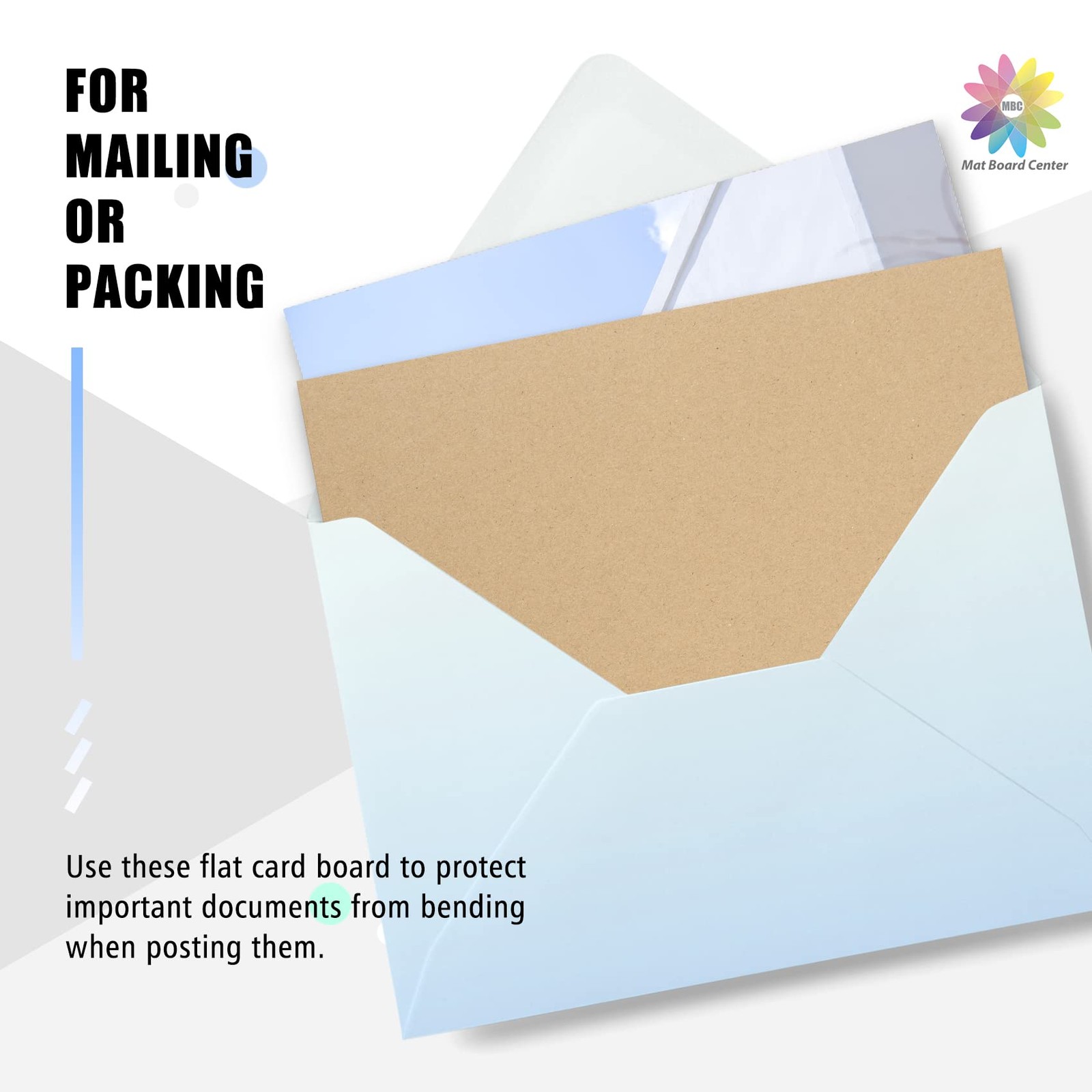 Mat Board Center, 50 Corrugated Cardboard Sheets 8×10 Inches Flat Card Board …