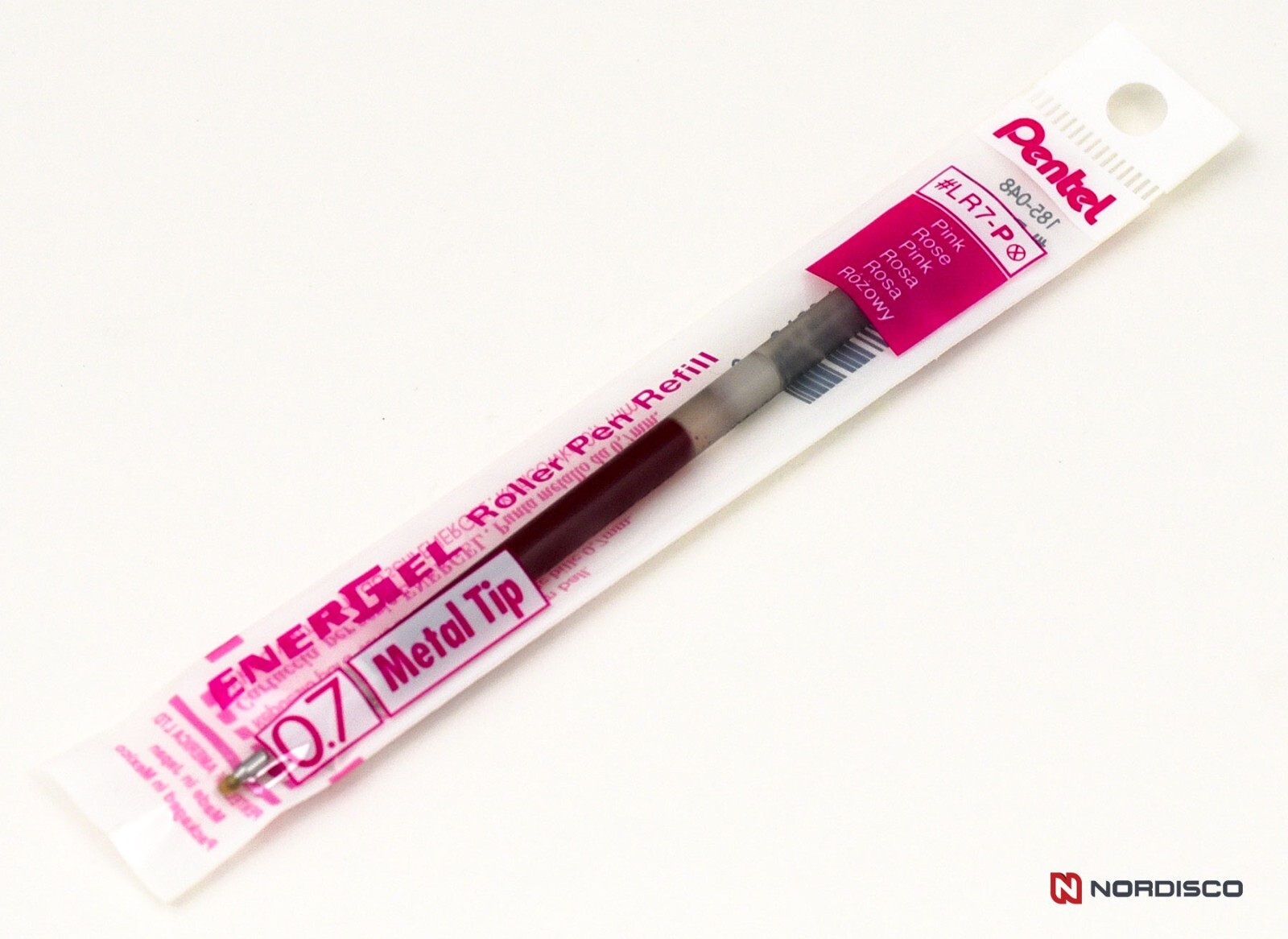 Pentel EnerGel RTX Pink Liquid Gel Ink, 0.7mm, 3 Pens with 5 Packs of Refills