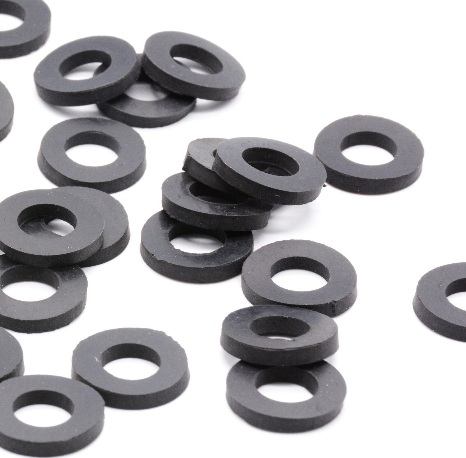 Rubber Washers 10mm ID x 20mm OD x 3mm Thick Oil Resistant Various Package Sizes