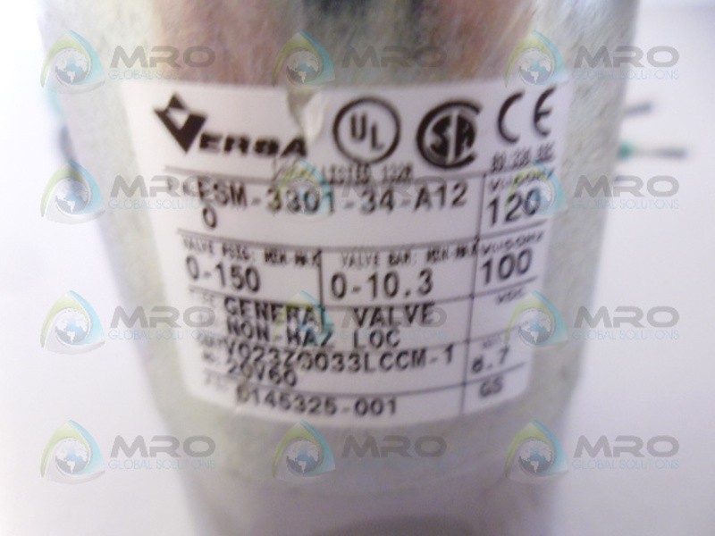 VERSA ESM-3301-34-A120 SOLENOID VALVE NSNP