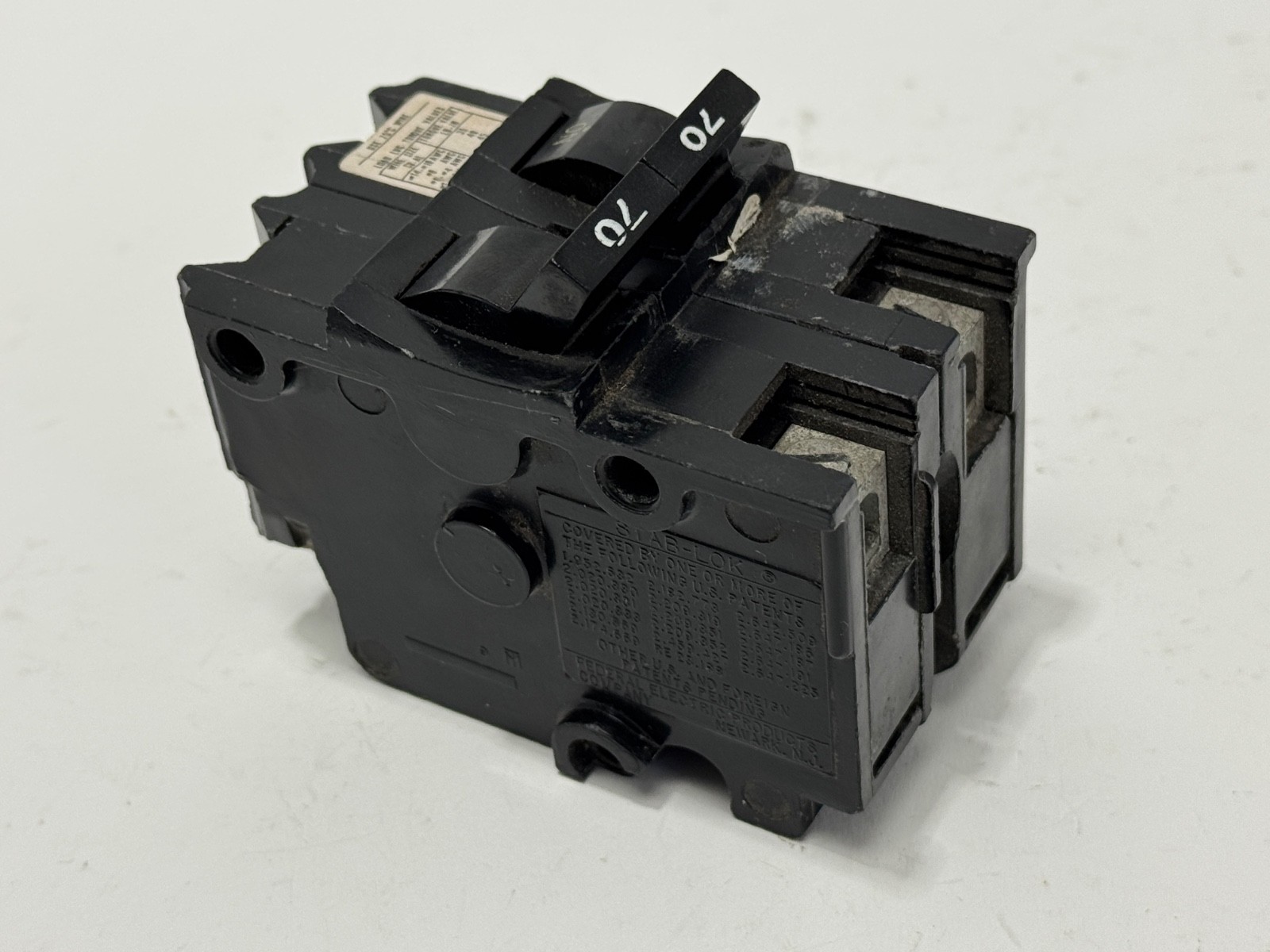 Federal Pacific NB270 2 Pole 70A Bolt-on 10kA@240V Stab-Lok Circuit Breaker