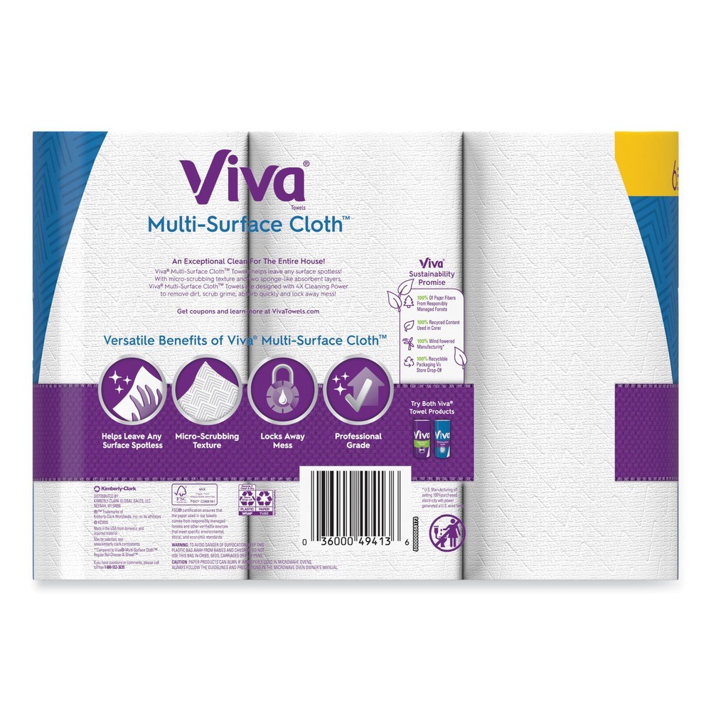 Viva 49413 11 in. x 5.9 in. 2-Ply Choose-A-Sheet Paper Towels – WT (24/CT) New