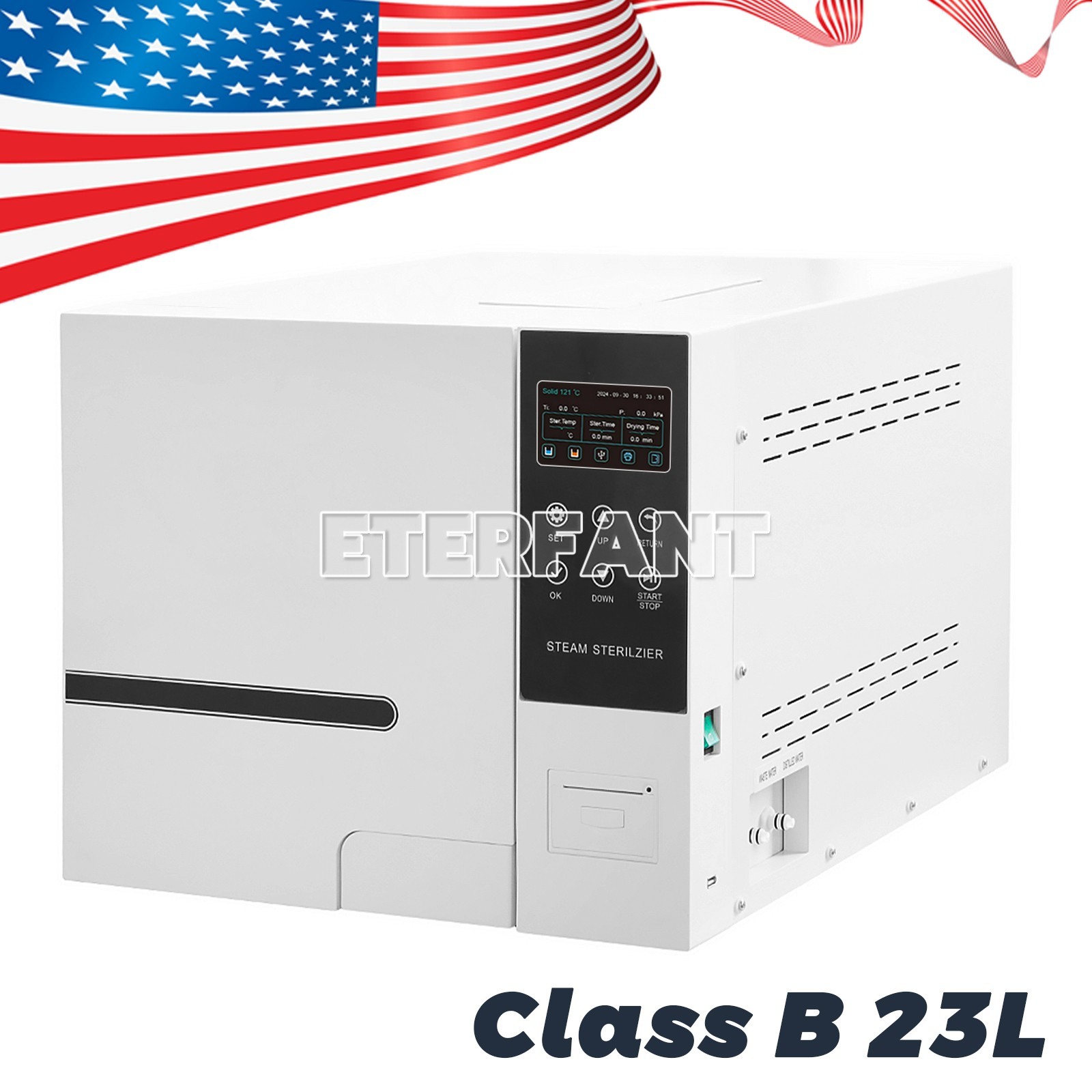 18/23L Class N/B Dental Autoclave Steam Sterilizer Medical Sterilization US