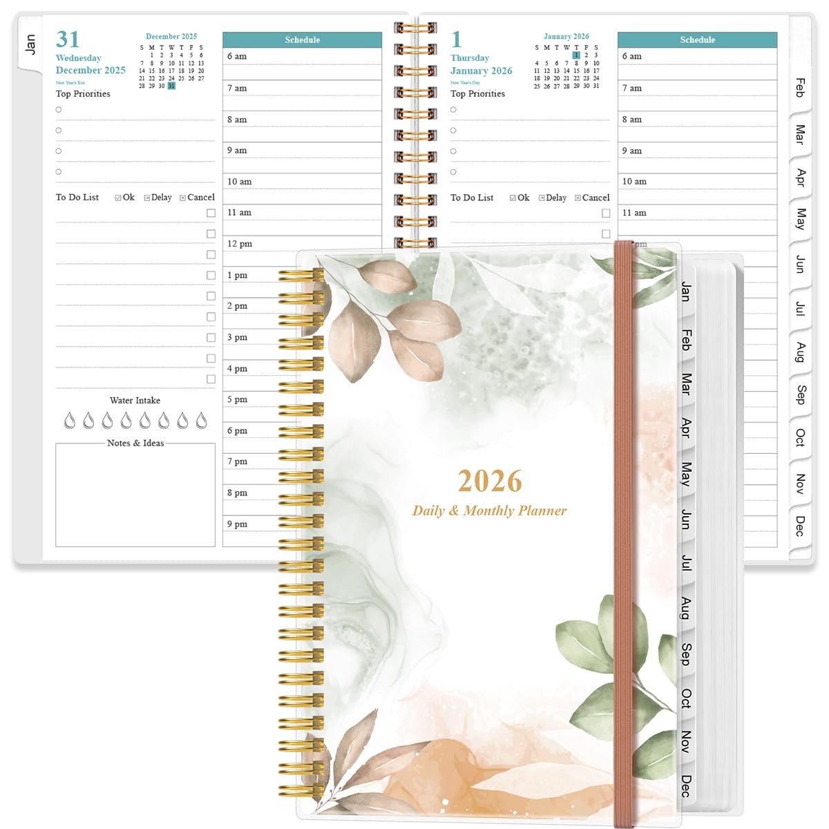 2025-2026 Daily & Monthly Planner – One Page Per Day, Daily Planner 2025-2026…