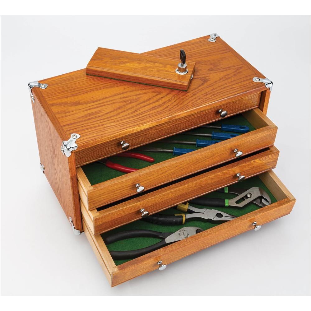 T33822 4-Drawer Oak Chest