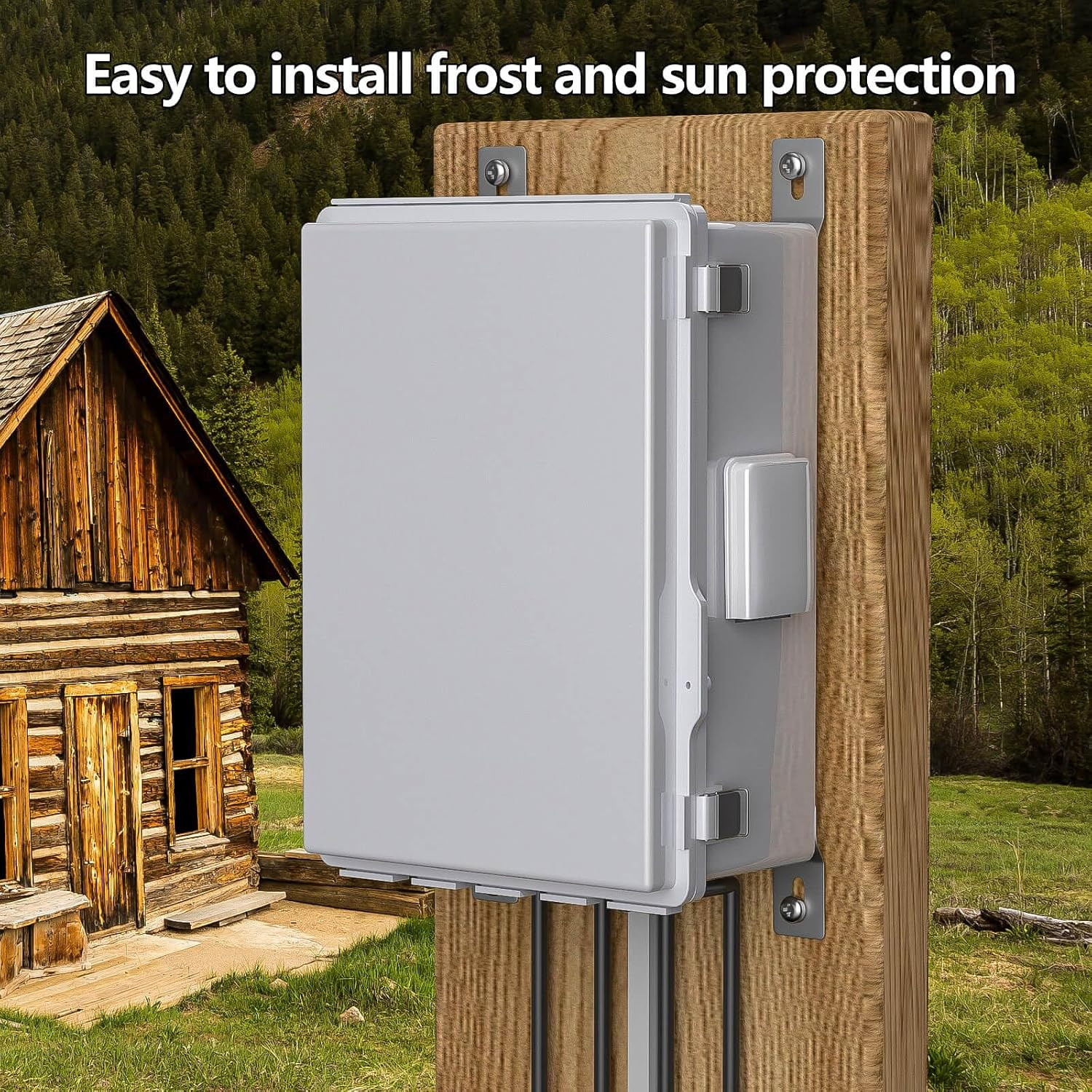 Electrical Junction Box, Ventilated Design, Cable Grommets, Indoor/Outdoor Use w