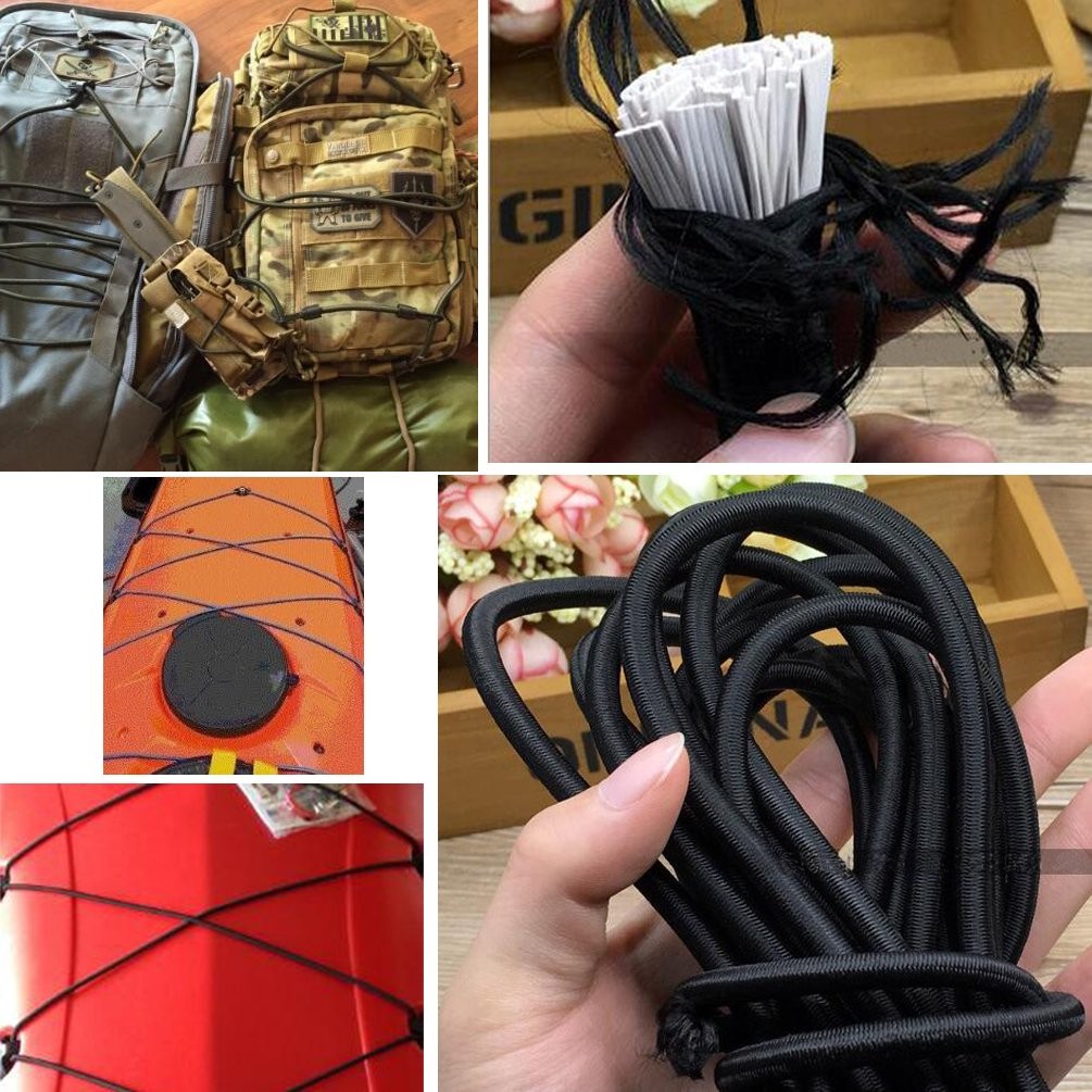 1/8 X 25 Bungee Shock Cord Elastic Nylon Cords Kayak Stretch String Rope Tie