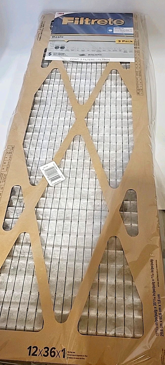 3M Filtrete 12 x 36 x 1 Basic 90 Day QTY 12