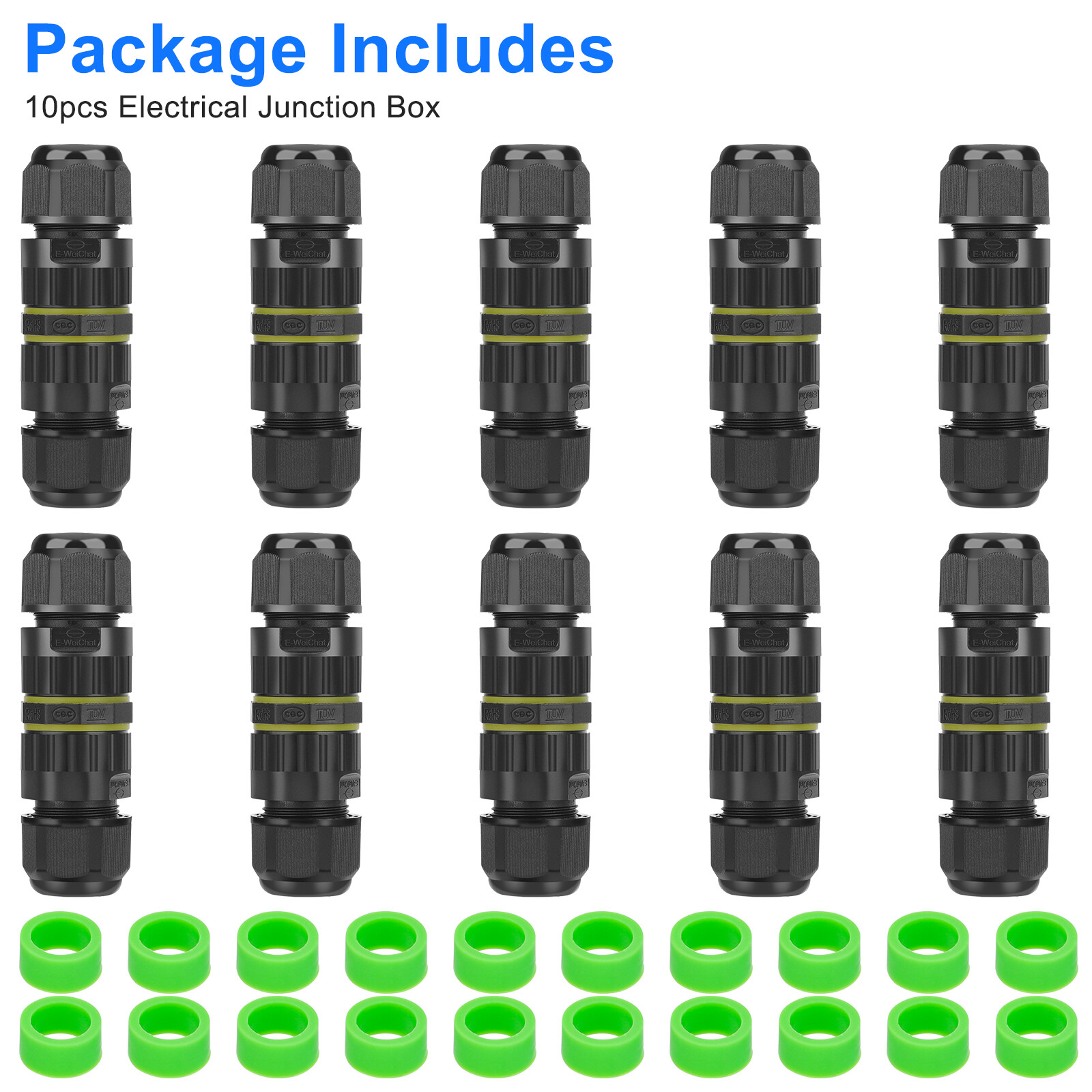 2Pin 3Pin Wire Connector Waterproof IP68 External Electrical Junction Box