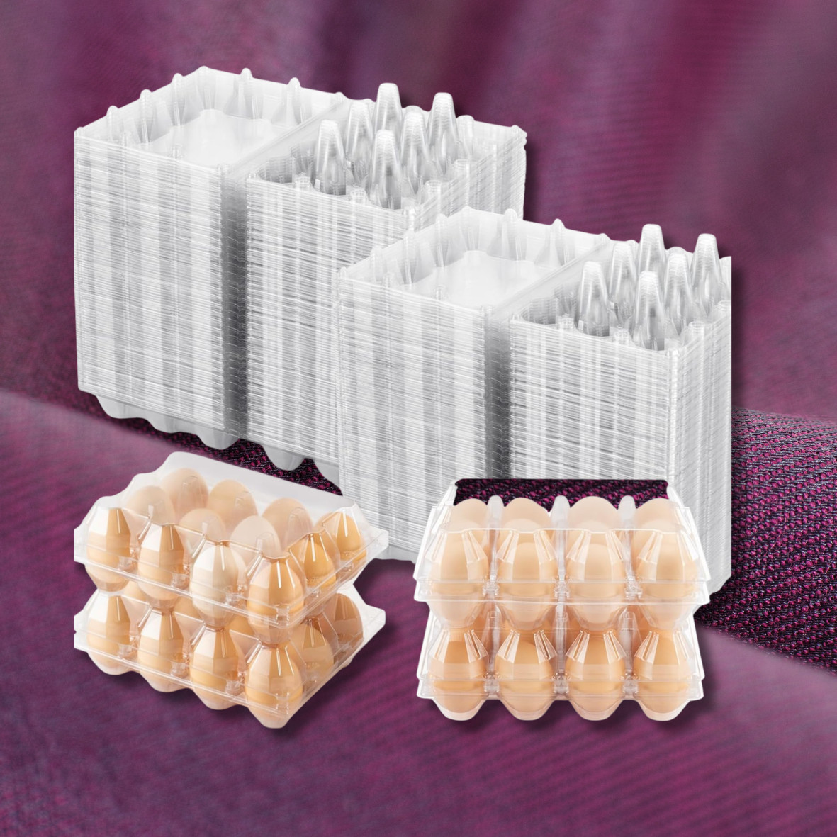 100 Packs Egg Cartons Cheap Bulk Plastic for 12 Eggs Clear Egg Cartons