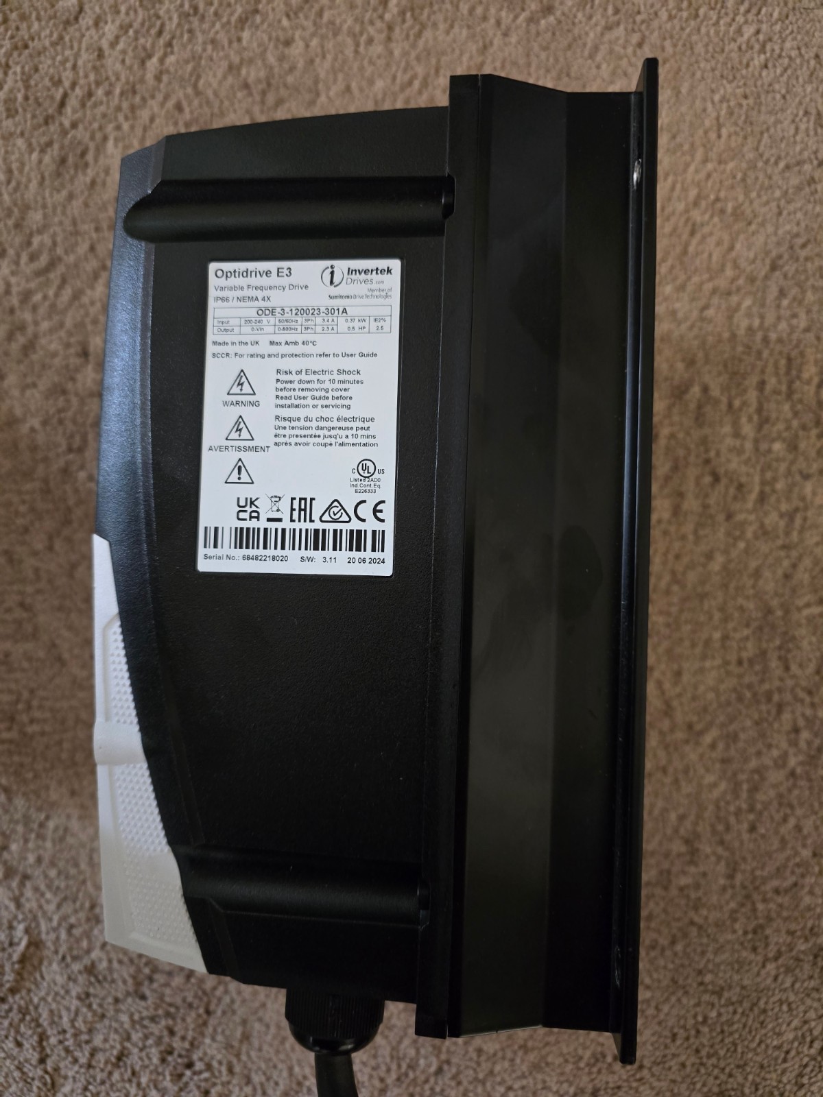 Dorner 32MVA2322 / Invertek Optidrive E3 ODE-3-120023-301A VFD – UNUSED!