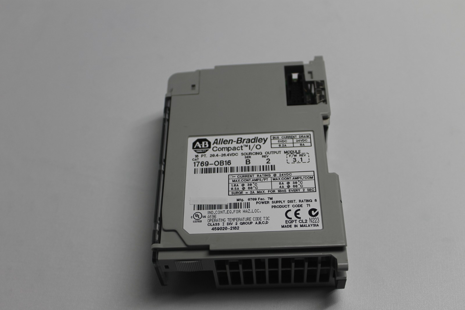 Allen-Bradley 1769-OB16 Sourcing Output Module Compact I/O PLC CompactLogix