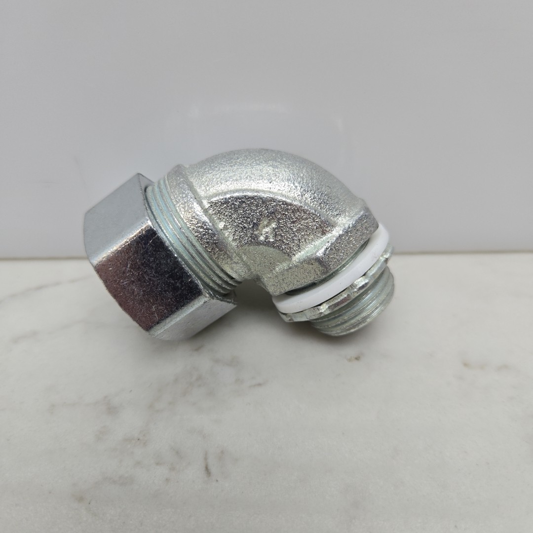 25 Pack Raco 3422 90° Conduit Connector 1/2″ Liquid-Tight Steel Electro Zinc New