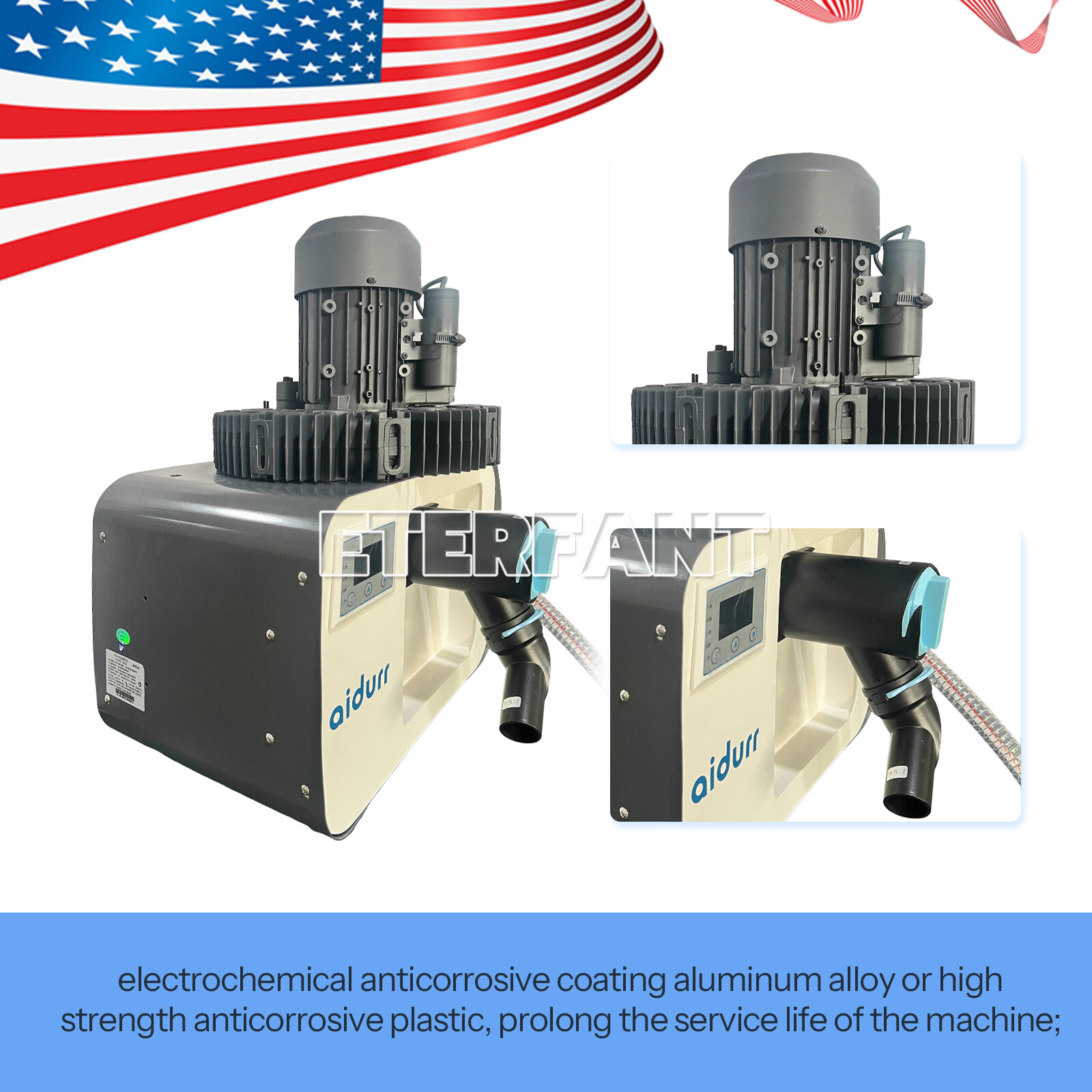 ETERFANT Mobile Dental Suction Unit System Pressure Vacuum Pump DE106/GS-M300