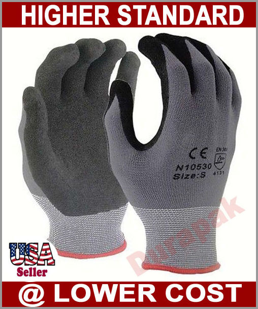 48 Pairs Micro Foam Sandy Finish Nitrile Coating Nylon / Lycra Gloves S,M,L,XL