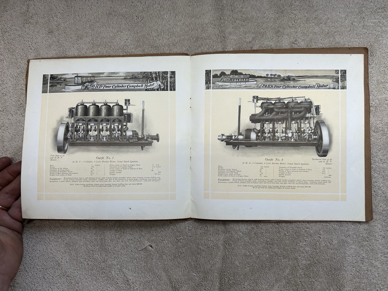 CAMPBELL MARINES Original Catalog CAMPBELL MOTOR CO WAYZARA MN BOAT ENGINE