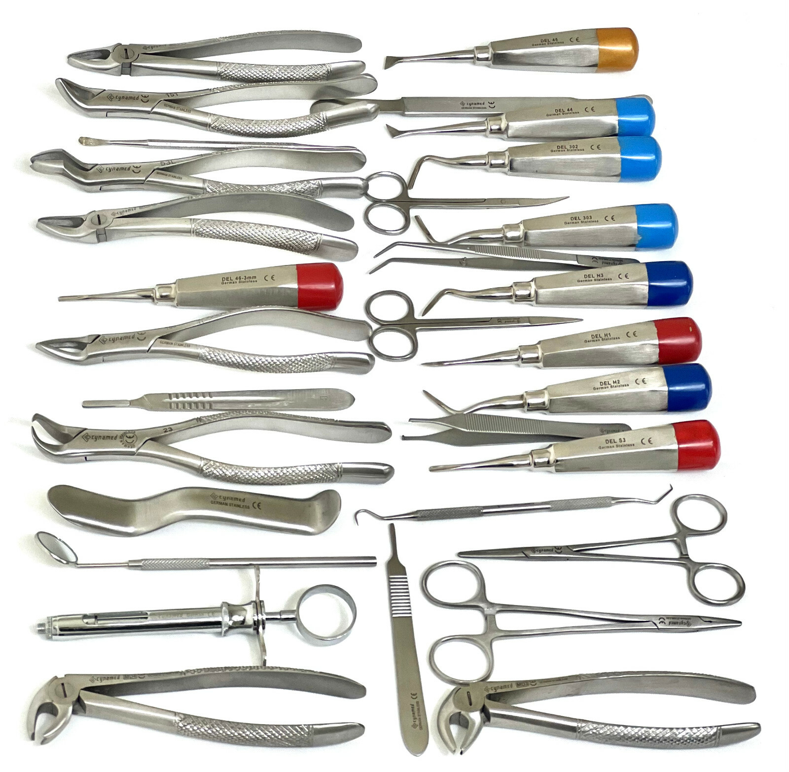 GERMAN 82 PC ORAL DENTAL SURGERY EXTRACTING ELEVATORS FORCEPS INSTRUMENT KIT SET
