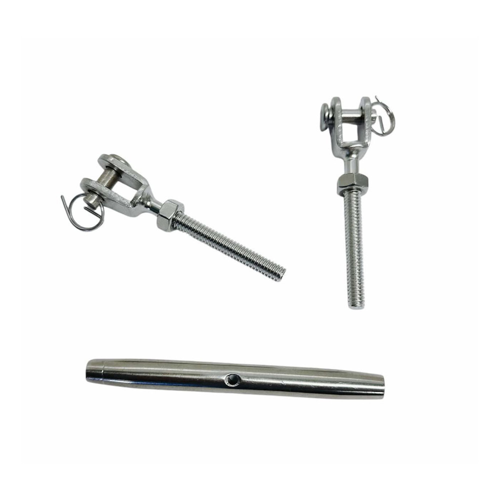1/4 Inch Marine SS316 JAW JAW Rig Closed Body Turnbuckle WLL 300 Pounds 20 PCS